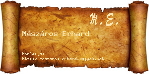 Mészáros Erhard névjegykártya